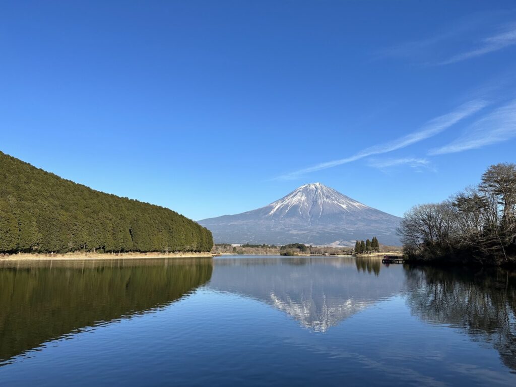 田貫湖キャンプ場の富士山